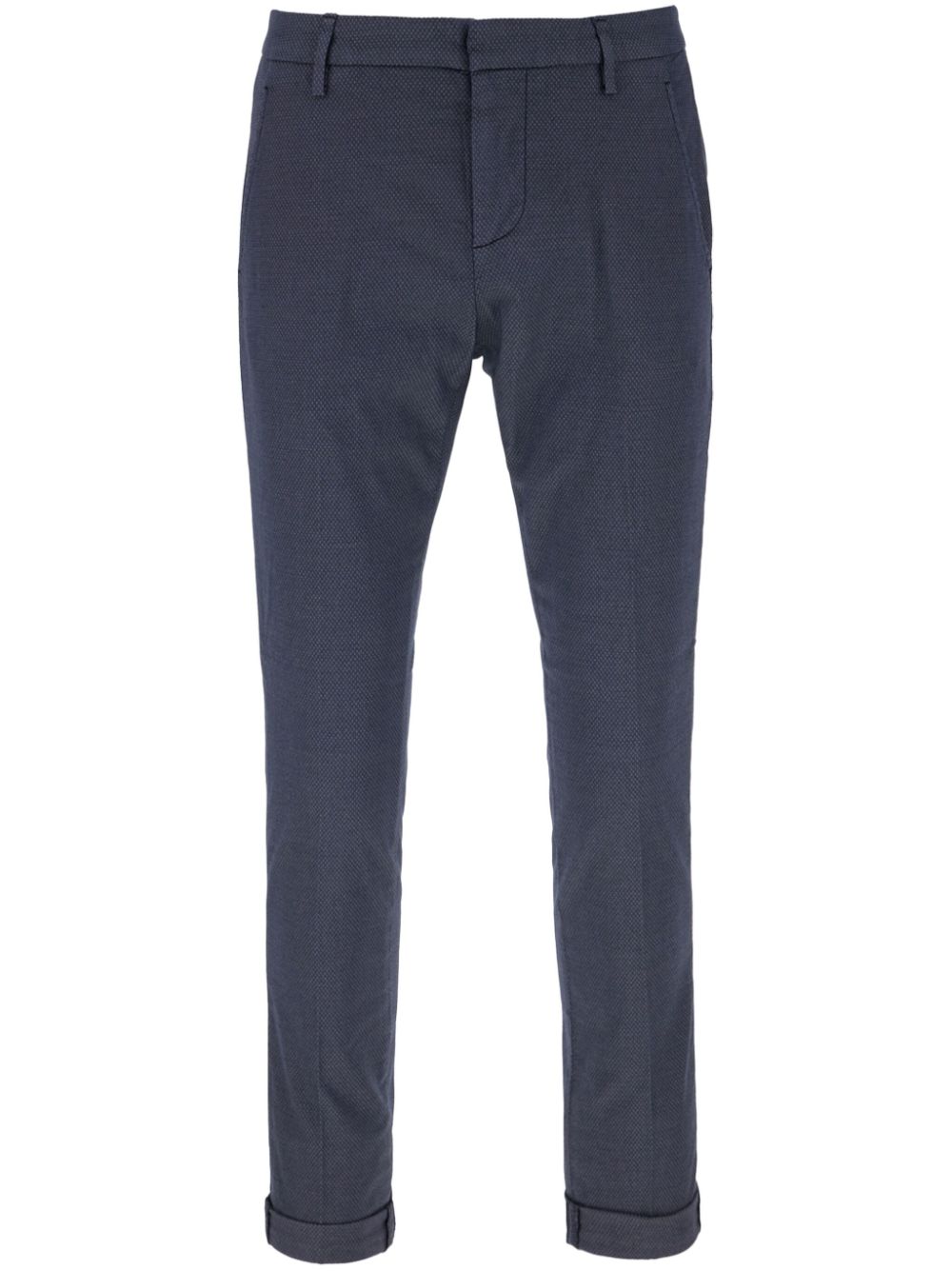 Concealed-fastening tapered trousers - Blue