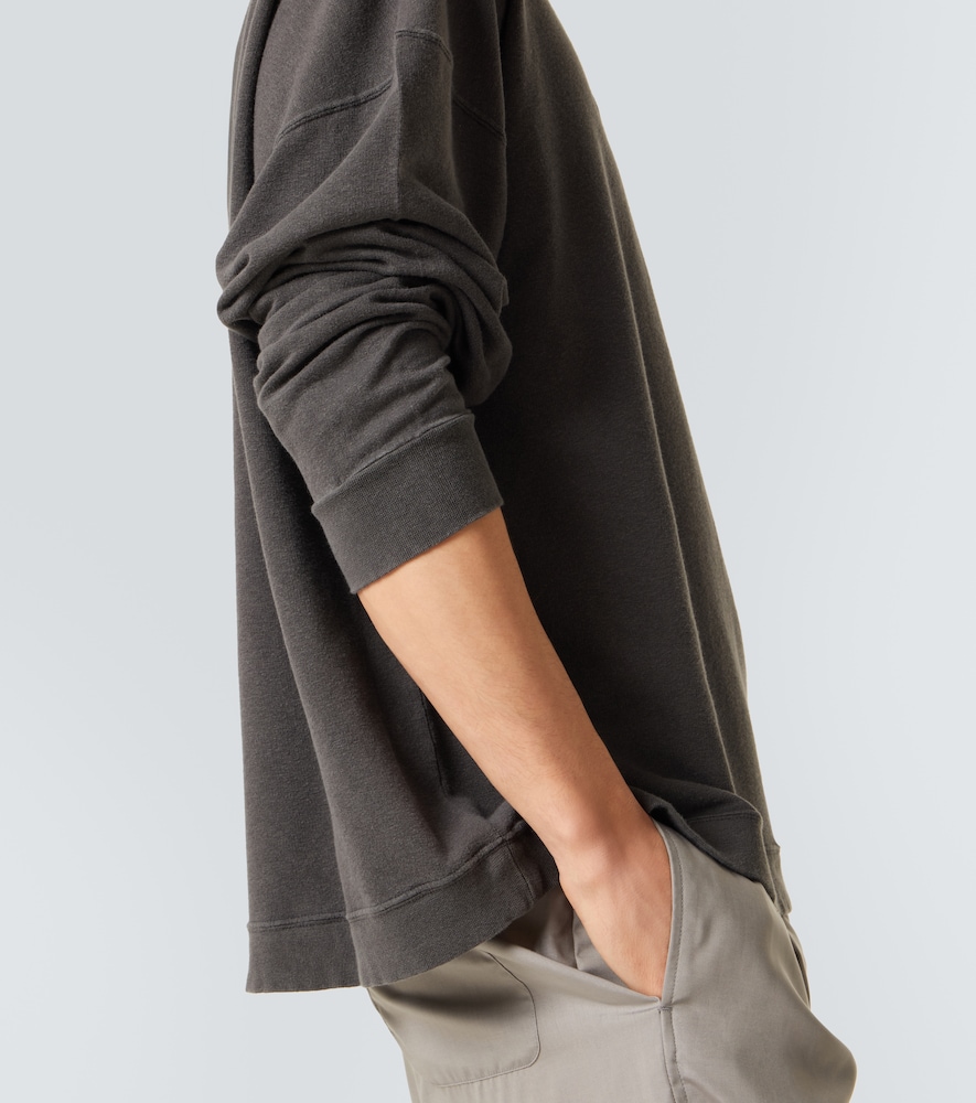 Slack cotton and linen-blend sweatshirt