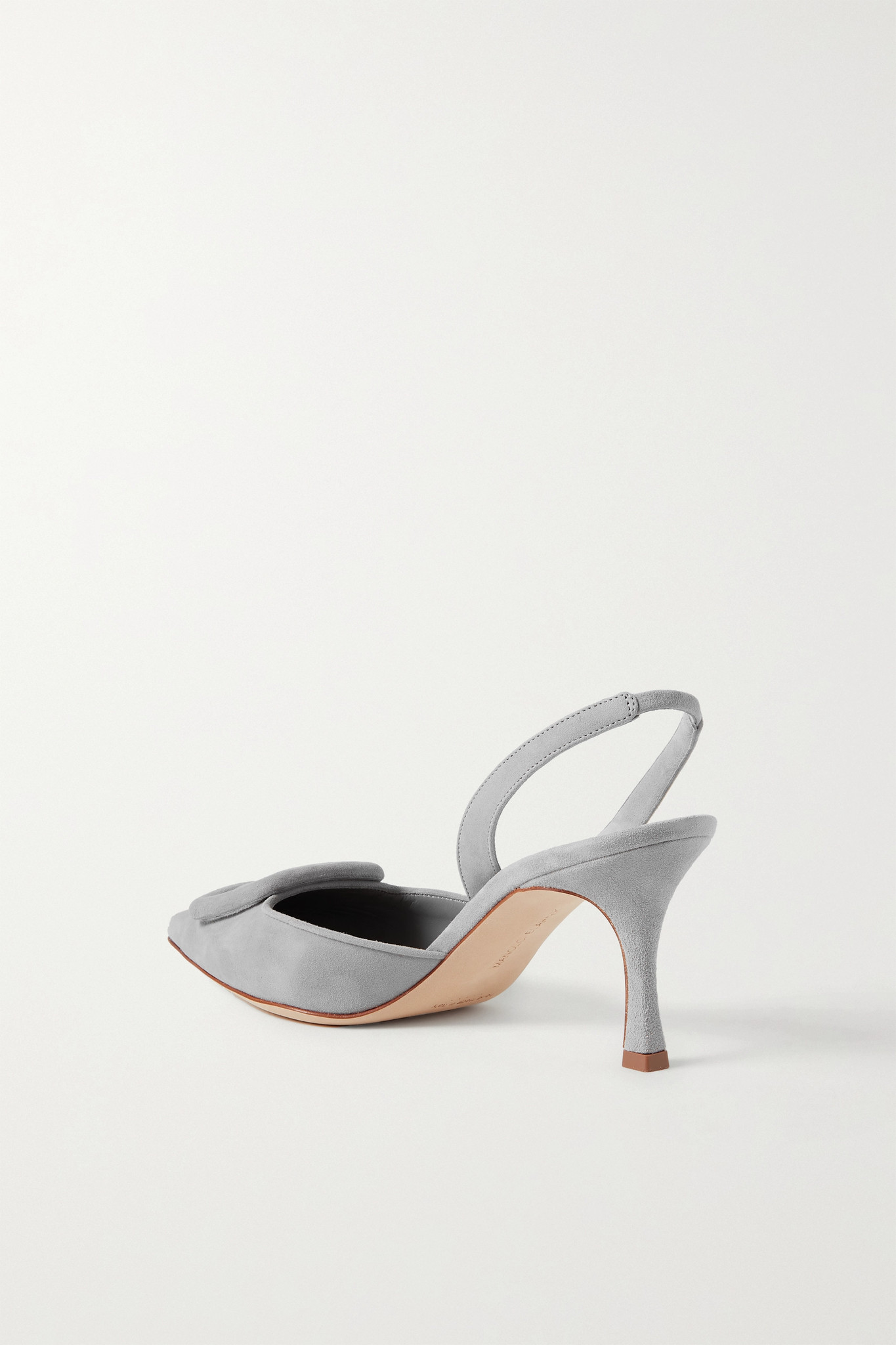 Maysli 70 Buckled Suede Slingback Pumps