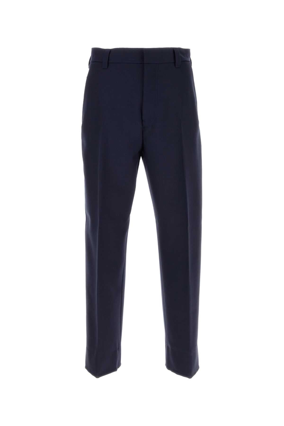 Wool Trousers — Navy
