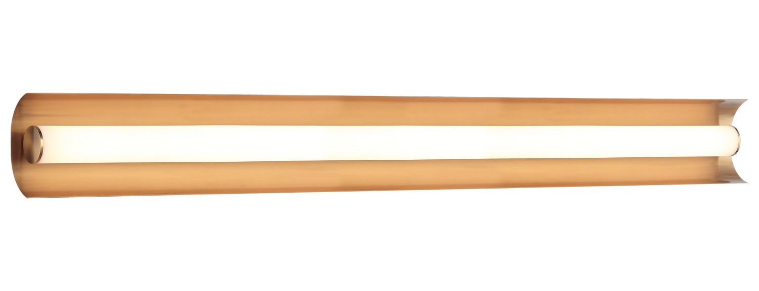 Aged Gold Brass LED Wall Sconce from the Norvan Collection