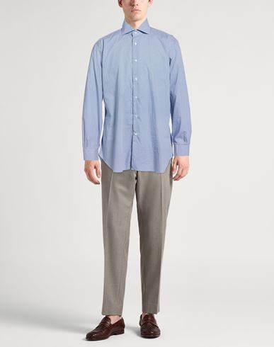 Culto Man Shirt Blue Size 15 ¾ Cotton