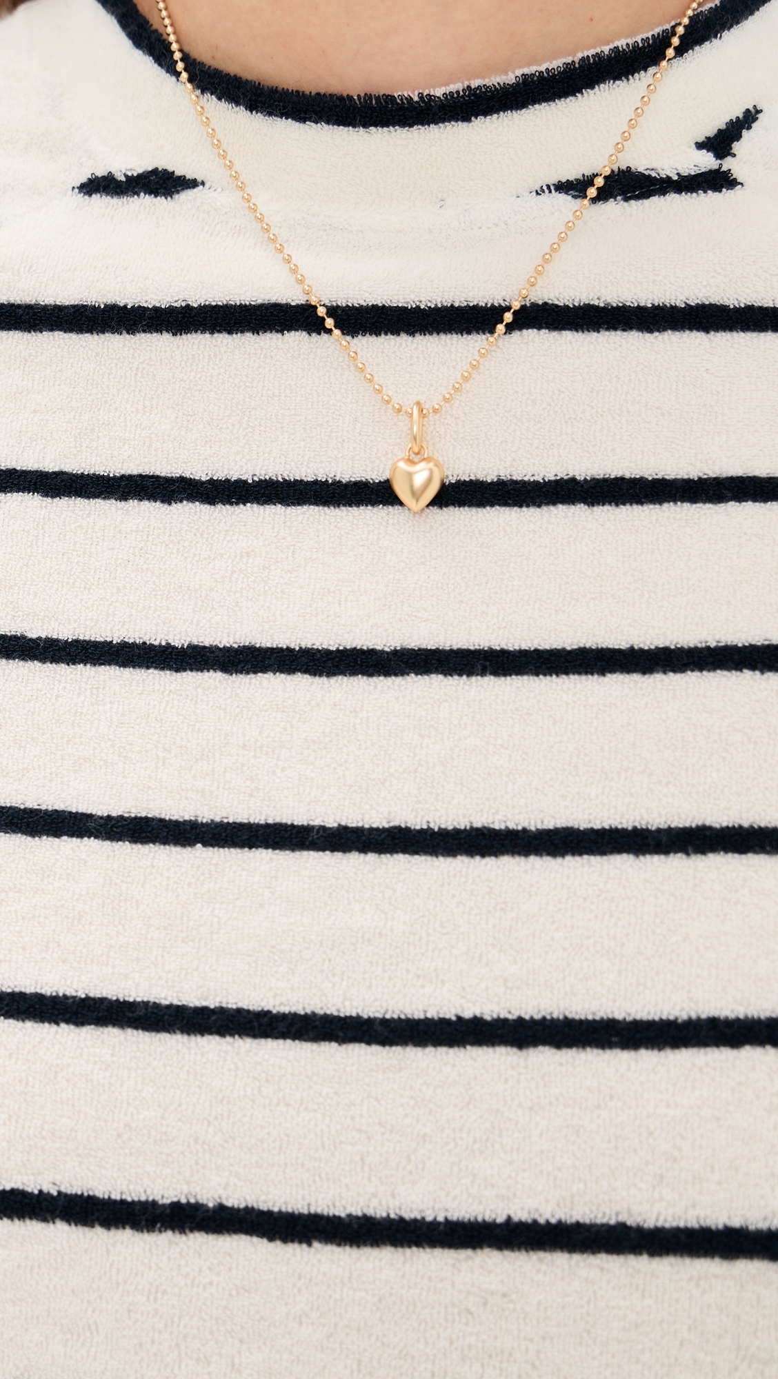 The Terry Franny Pullover Cream/Navy