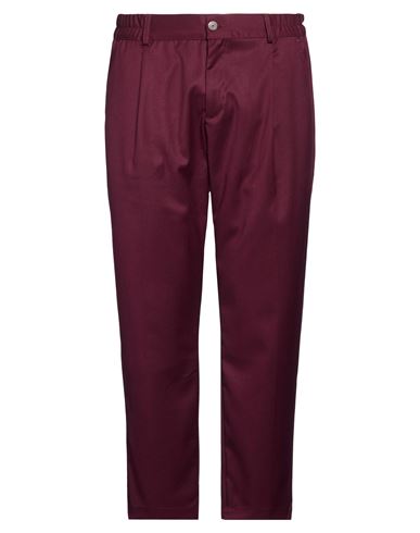 Man Pants Burgundy Size XL Polyester, Viscose, Elastane
