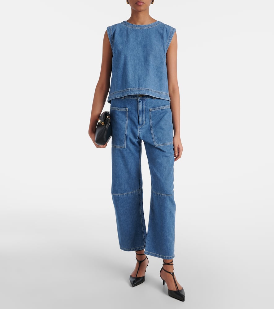 Velvet Farah cropped barrel-leg jeans