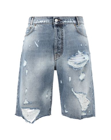 Destroyed Denim Man Denim shorts Blue