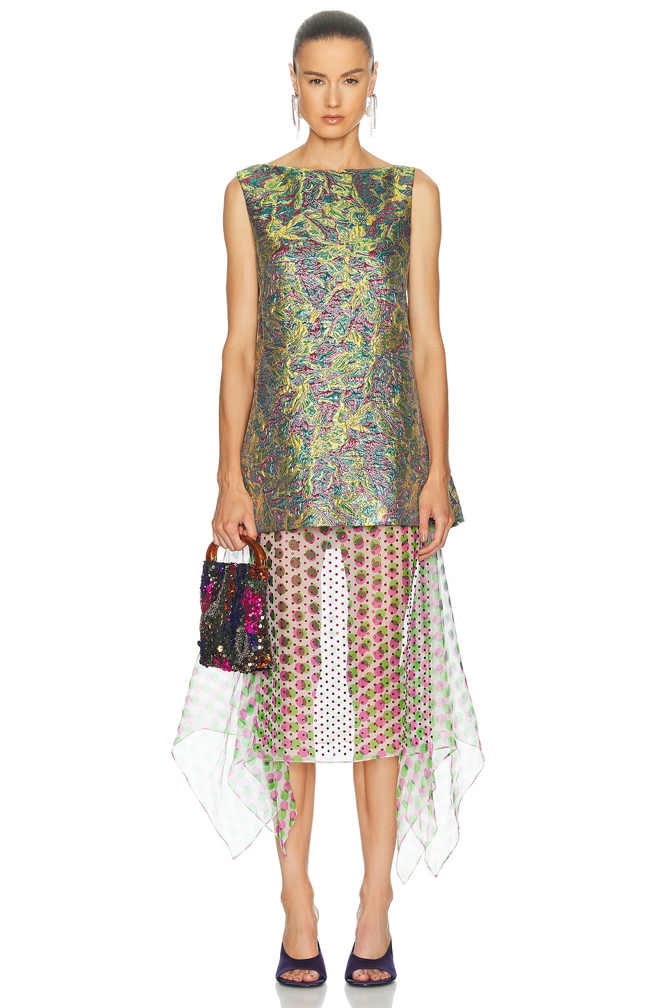 Dries Van Noten Dabel Dress in Blue