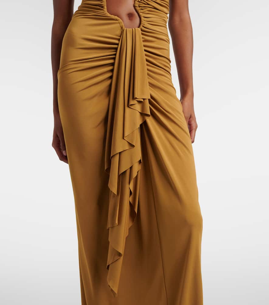 Salacia cutout draped maxi dress