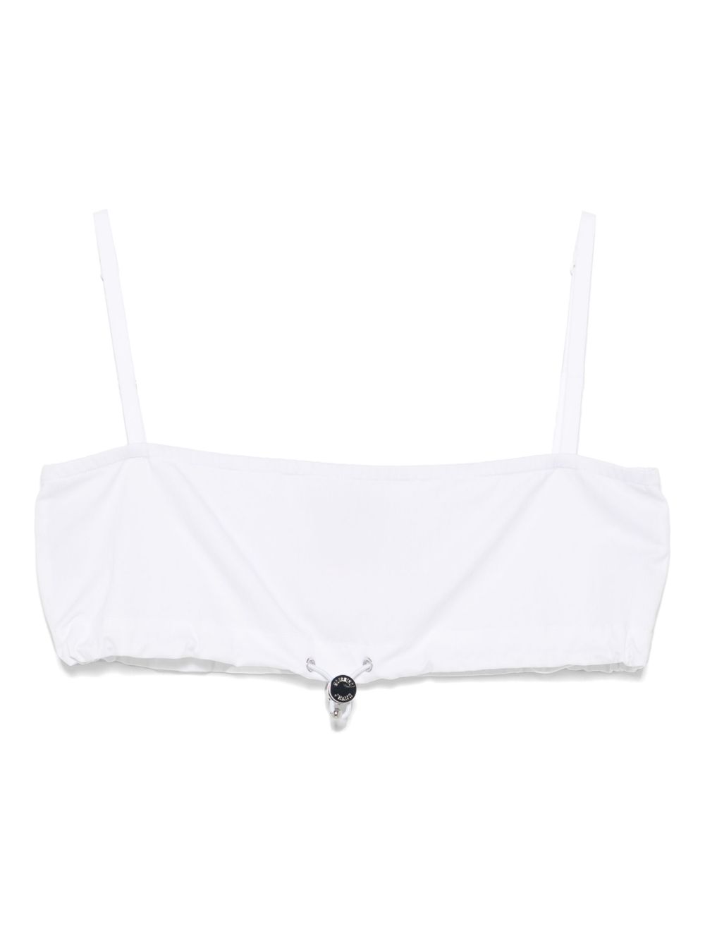 MOSCHINO JEANS poplin cropped top - White