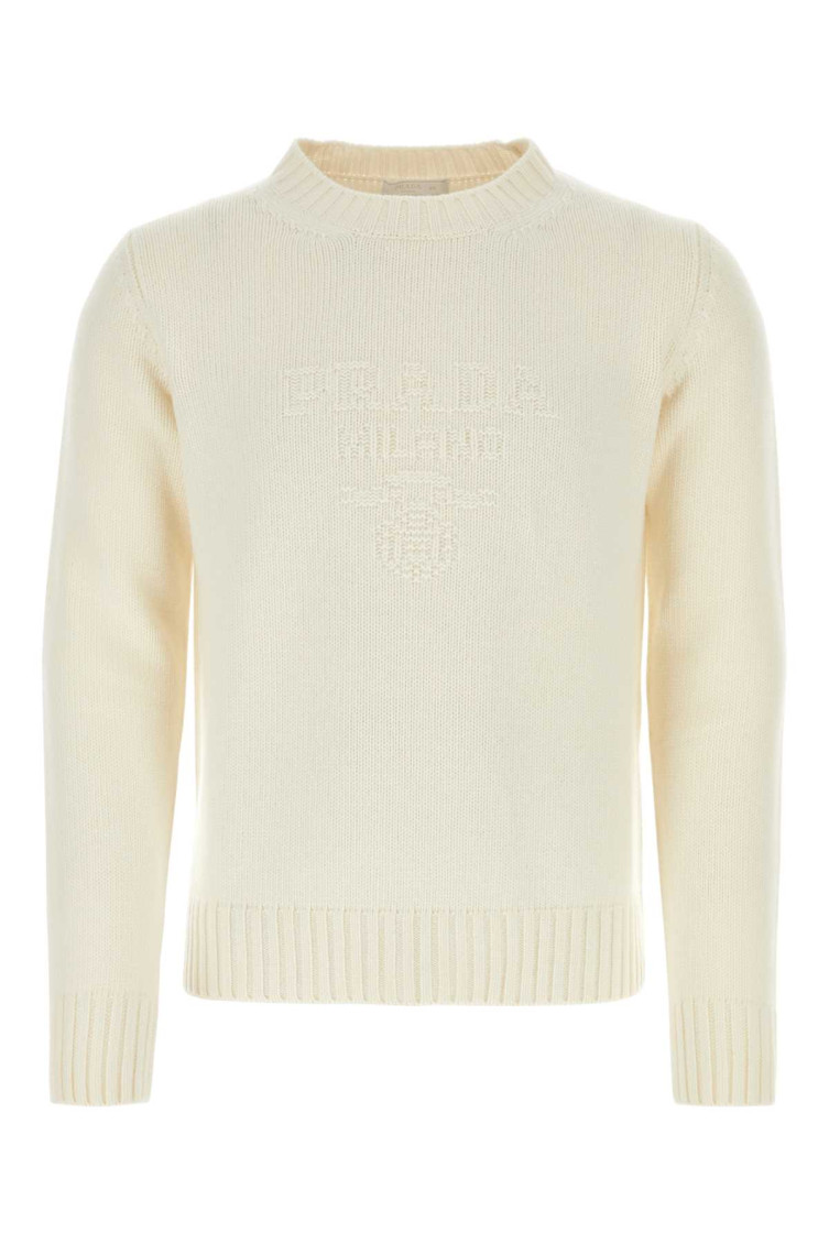 Ivory Wool Blend Sweater
