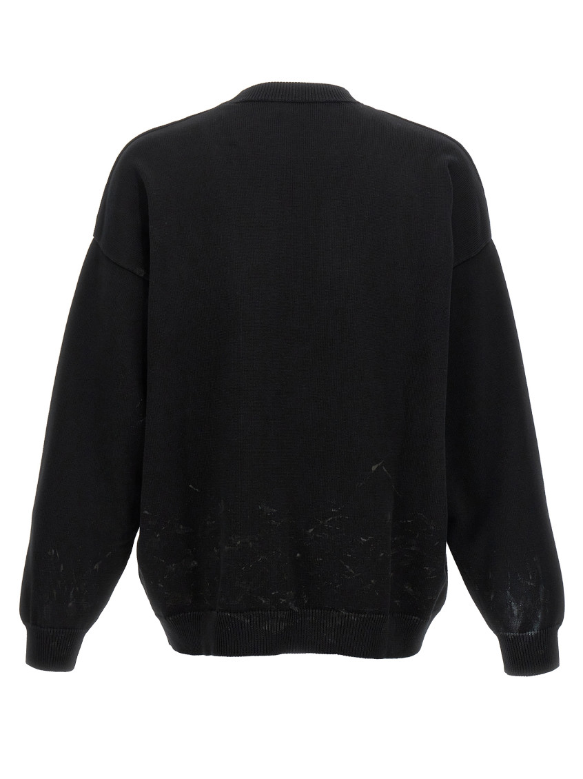 -Logo Sweater Maglioni Bianco/Nero-Uomo