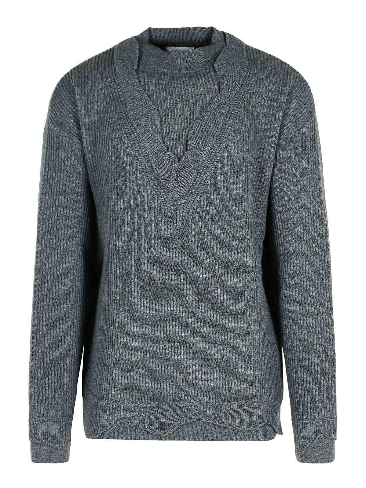 Grey Wool Blend Sweater