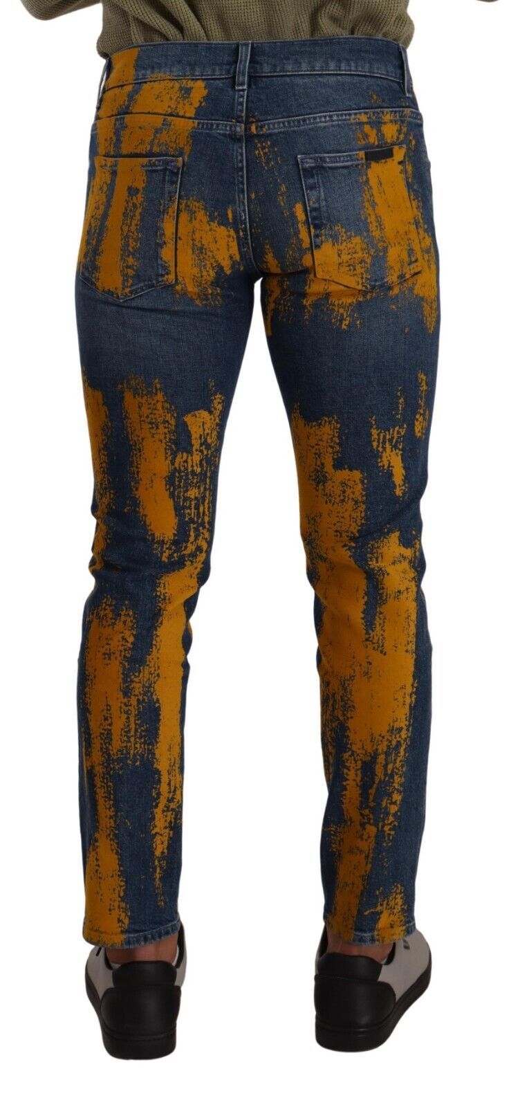 Tie-Dye Cotton-Elastane Jeans — Blue