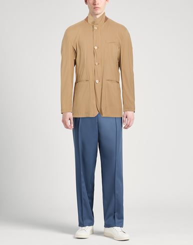 Man Jacket Camel Size 40 Wool, Polyamide, Elastane, Polyurethane coated