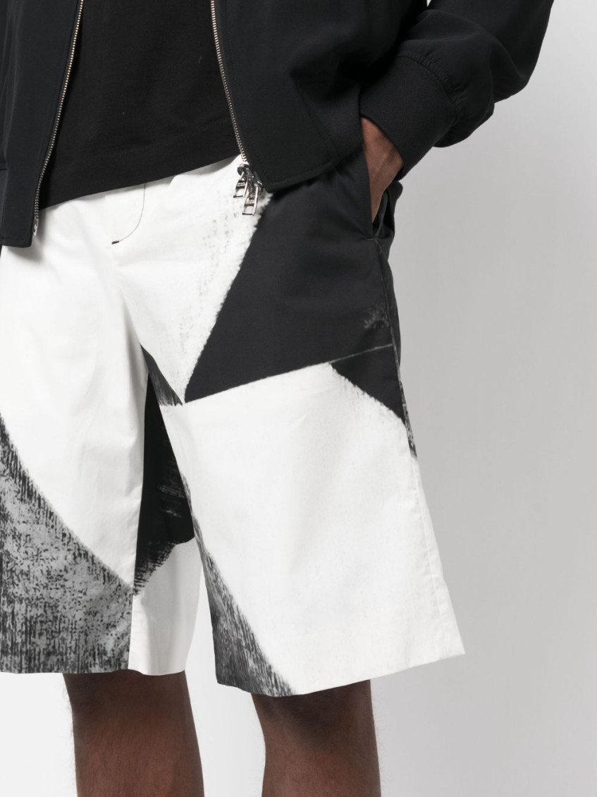 Printed Cotton Bermuda Shorts