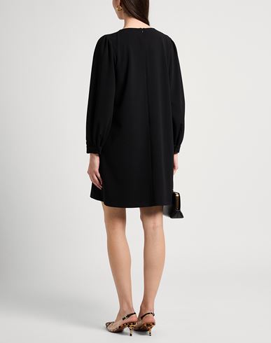 Woman Mini dress Black Size 14 Polyurethane, Elastane
