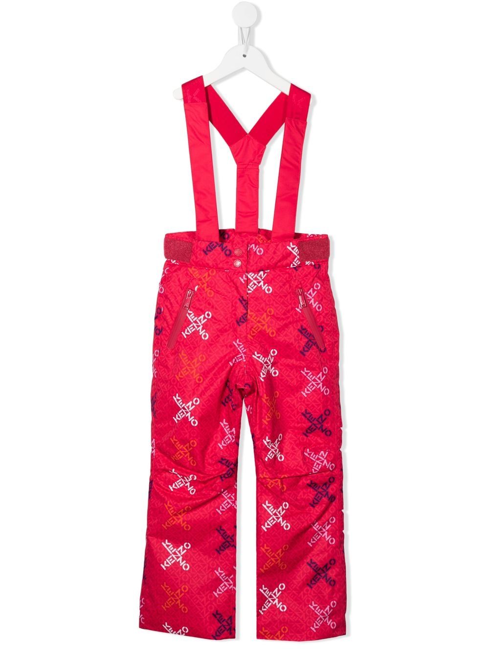 Logo-print salopettes - Pink