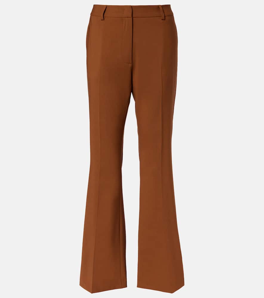 Wool-blend bootcut pants