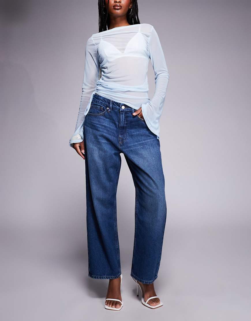 Good 90s cropped relaxed jeans in dark blue