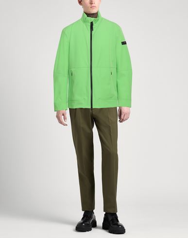 Peuterey Man Jacket Lime green Size L Polyamide, Polyester, Elastane