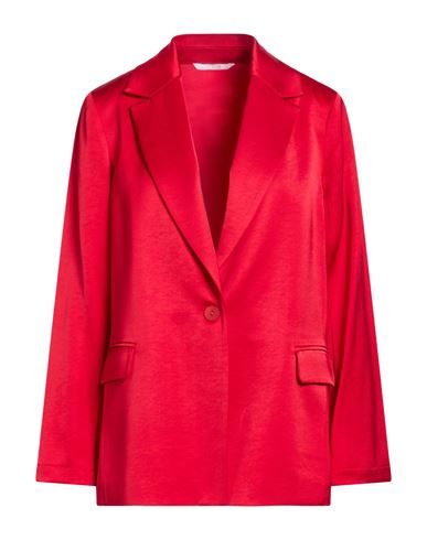 Woman Blazer Red Size 14 Viscose, Polyester