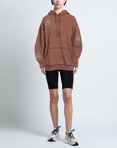 Des_phemmes Woman Sweatshirt Chocolate brown Size 2 Cotton