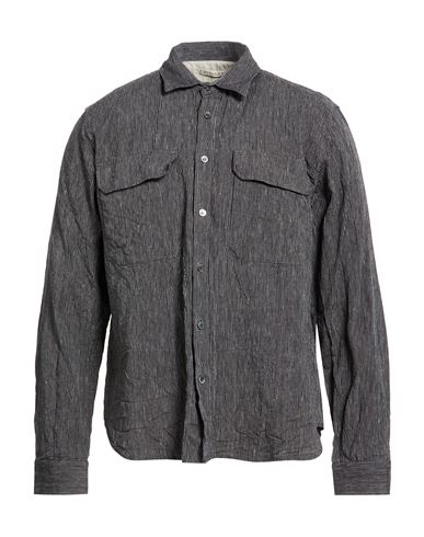 Man Shirt Grey Size L Linen, Cotton