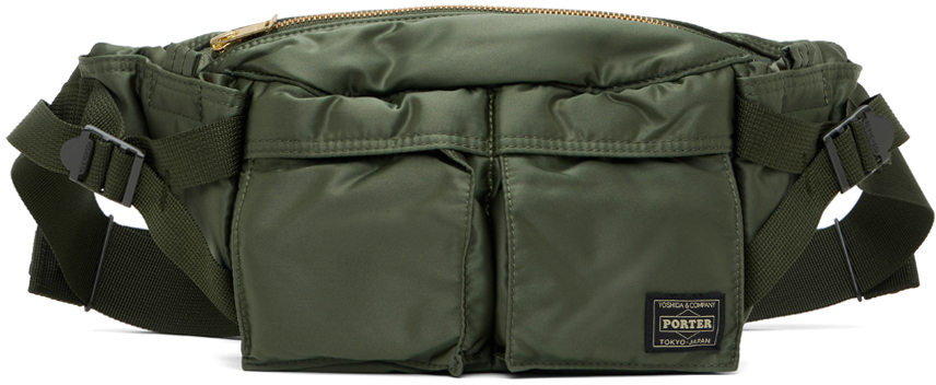 PORTER - Yoshida & Co 남성 Khaki Tanker Waist Belt Bag 251751M171001