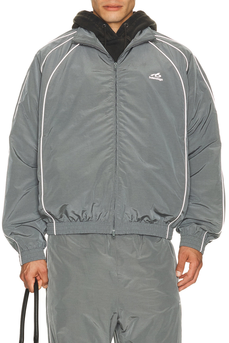 Balenciaga Tracksuit Top in Elephant Grey - Navy. L also in