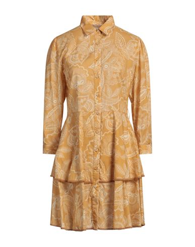 Purotatto Woman Mini dress Yellow Size 0 Cotton