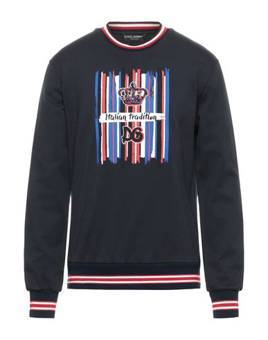 Man Sweatshirt Midnight blue Size 44 Cotton, Elastane