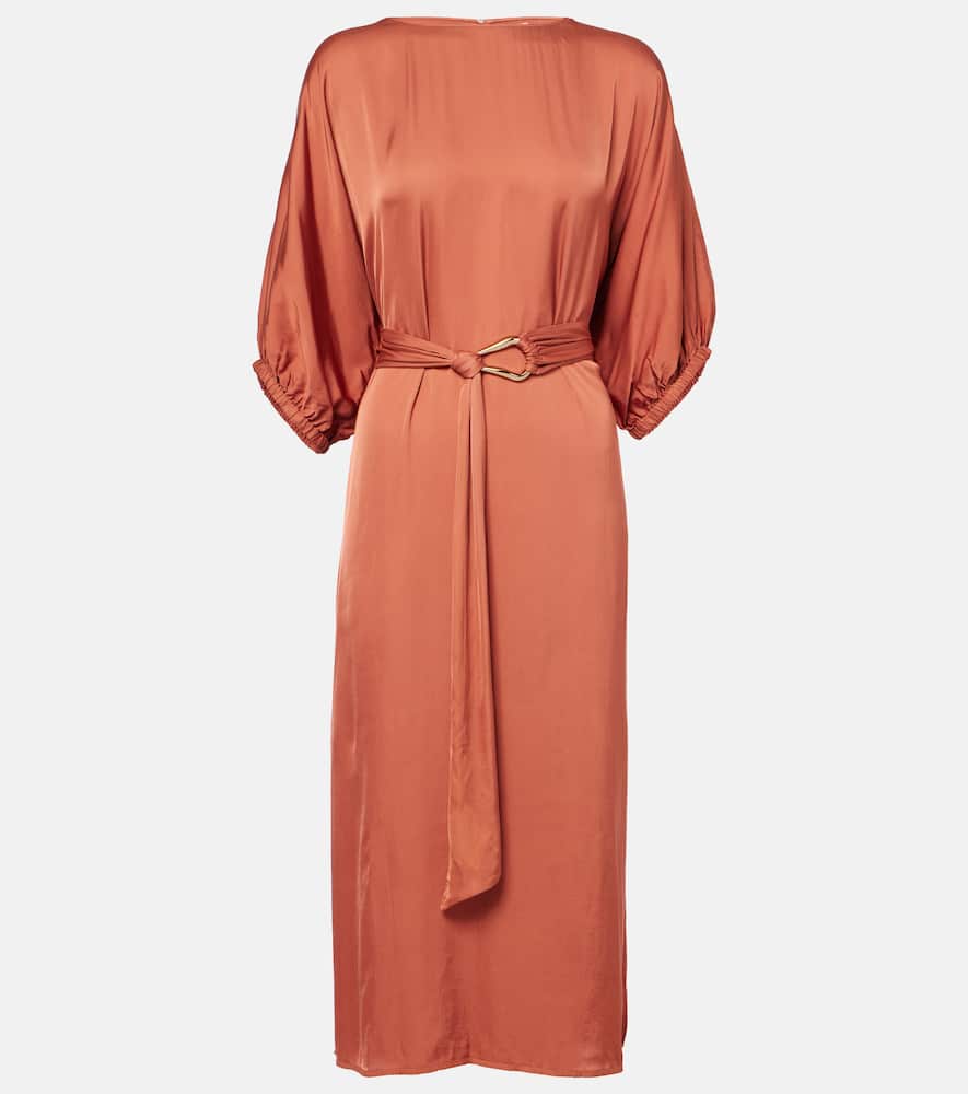Laurel satin midi dress