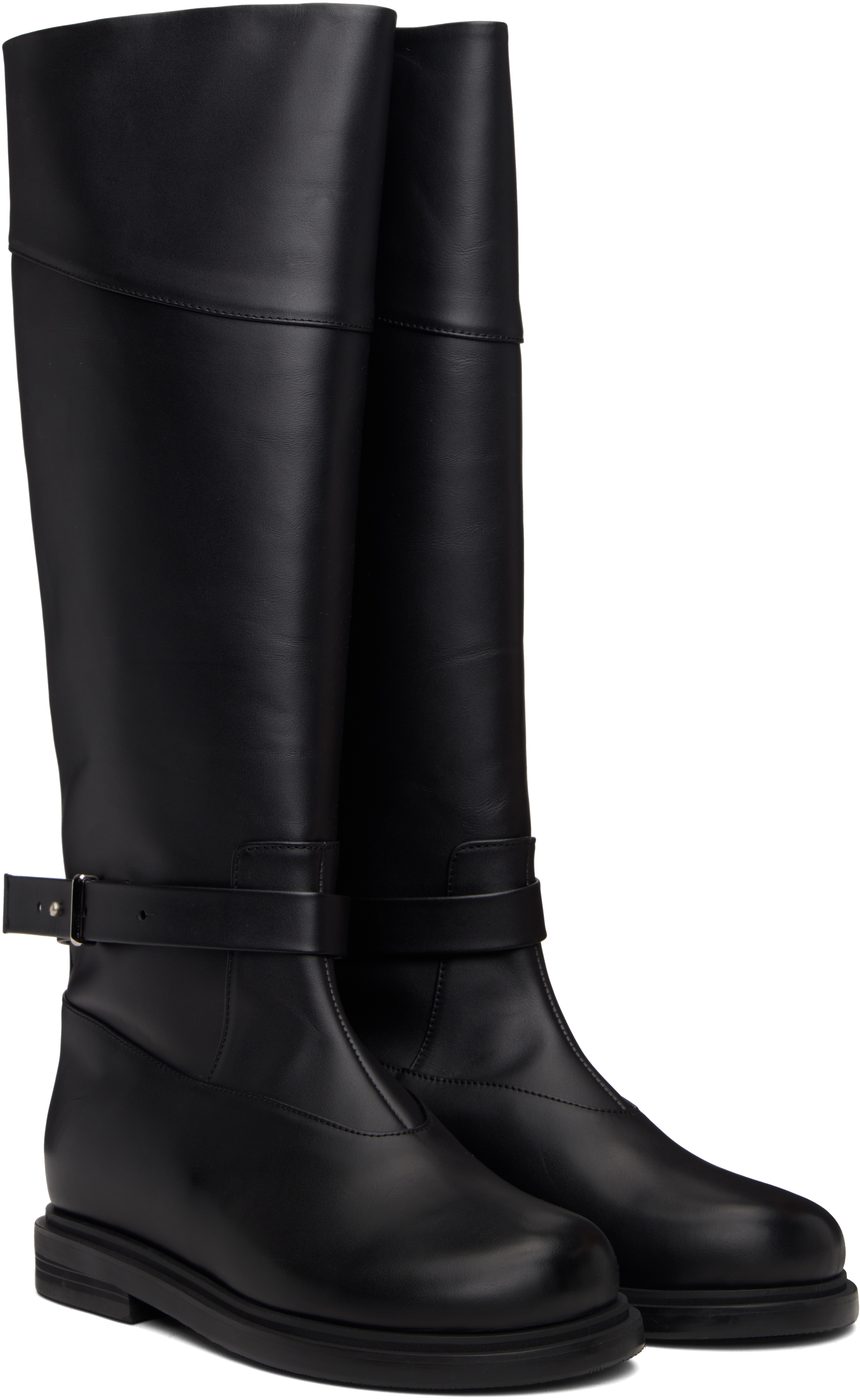 Black Belted Angt Long Tall Boots