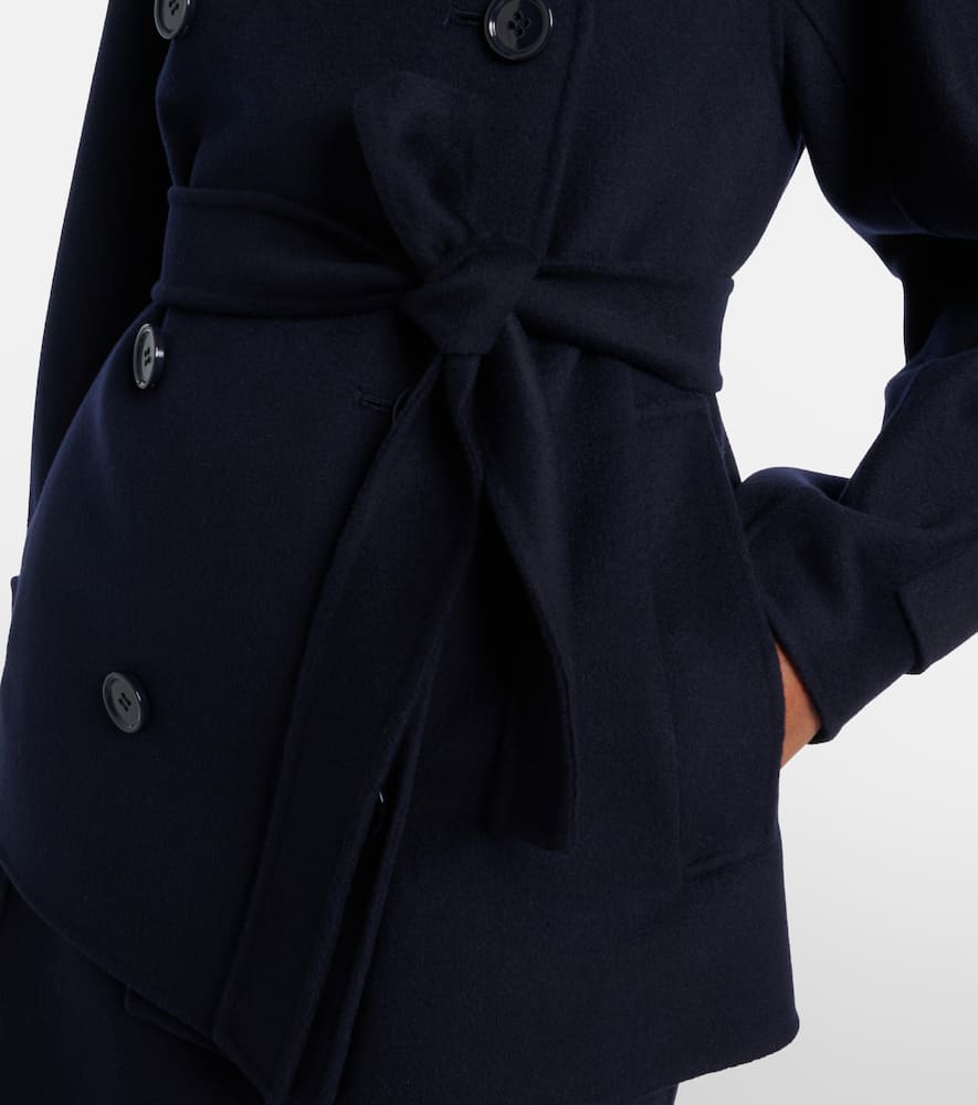 Louise belted double-breasted virgin wool jacket