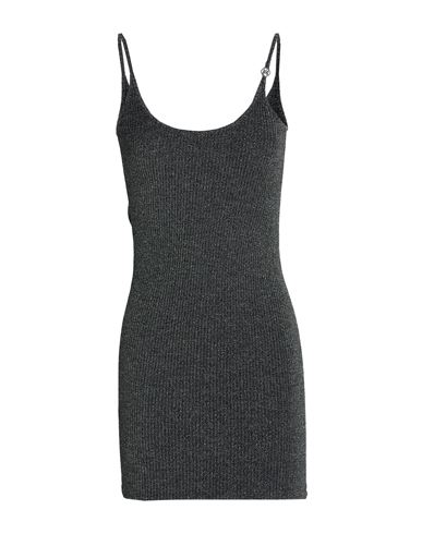 Woman Mini dress Silver Size S/M Virgin Wool, Polyester, Polyamide, Silk