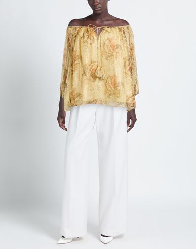 Woman Top Khaki Size ONESIZE Viscose, Metallic fiber