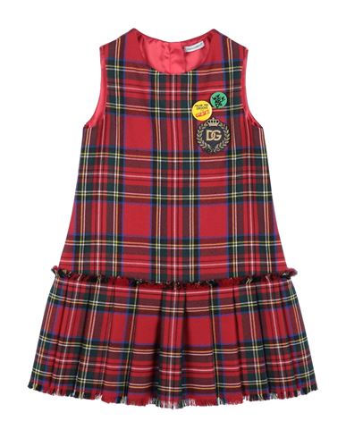 Kid Girl Kids' dress Red Size 11 Virgin Wool