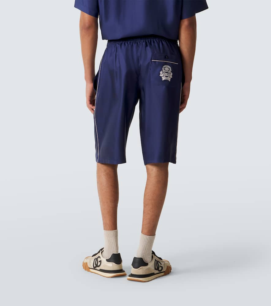 Silk satin bermuda shorts