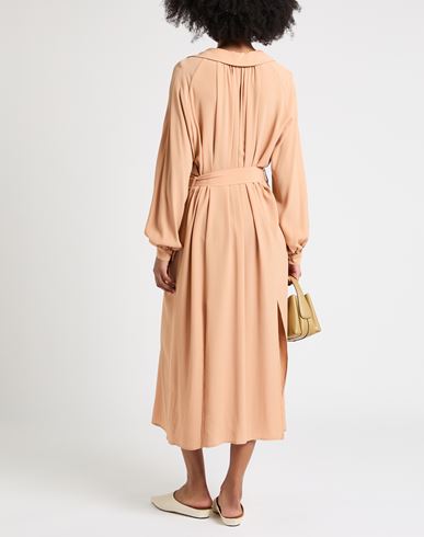 Woman Midi dress Apricot Size 2 Acetate, Silk