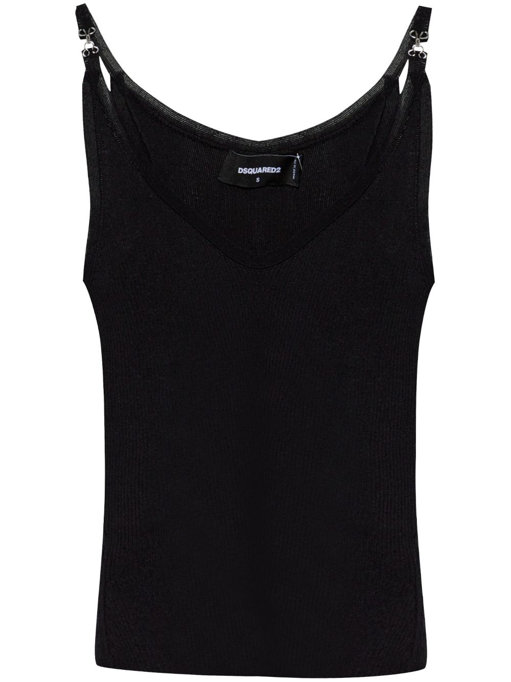 Hook-and-eye tank top - Black