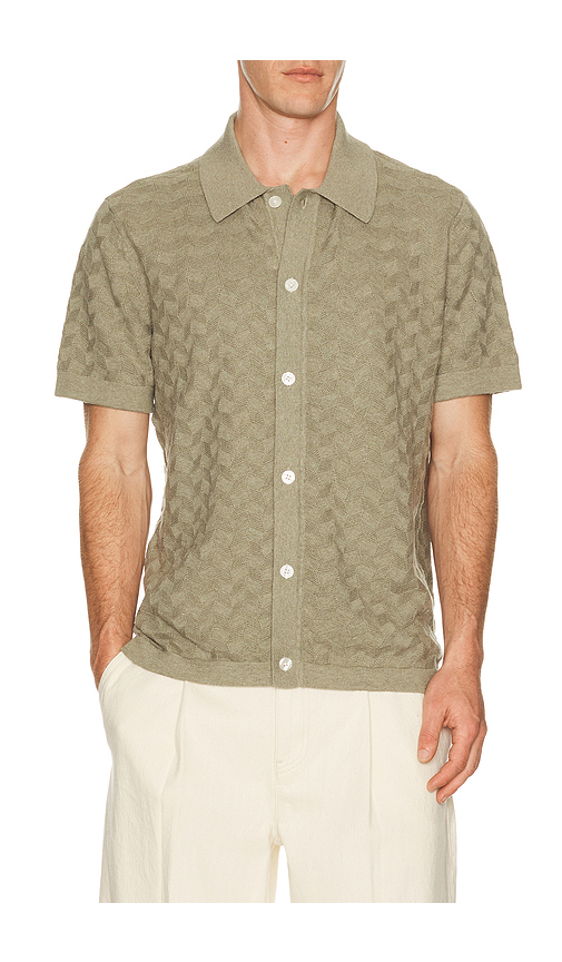 PAIGE Mendez Sweater Shirt in Olive. - S also in L, M, XL/1X, XXL/2X