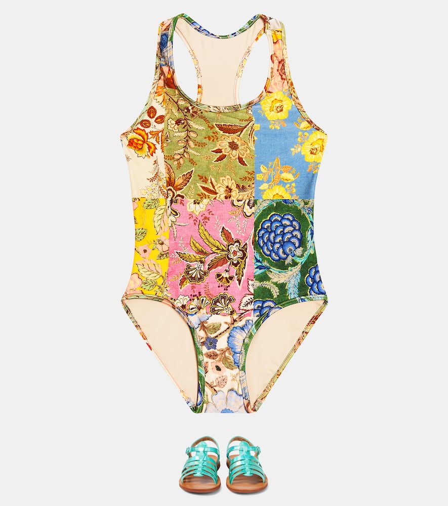 Zimmermann Kids Junie floral racerback swimsuit