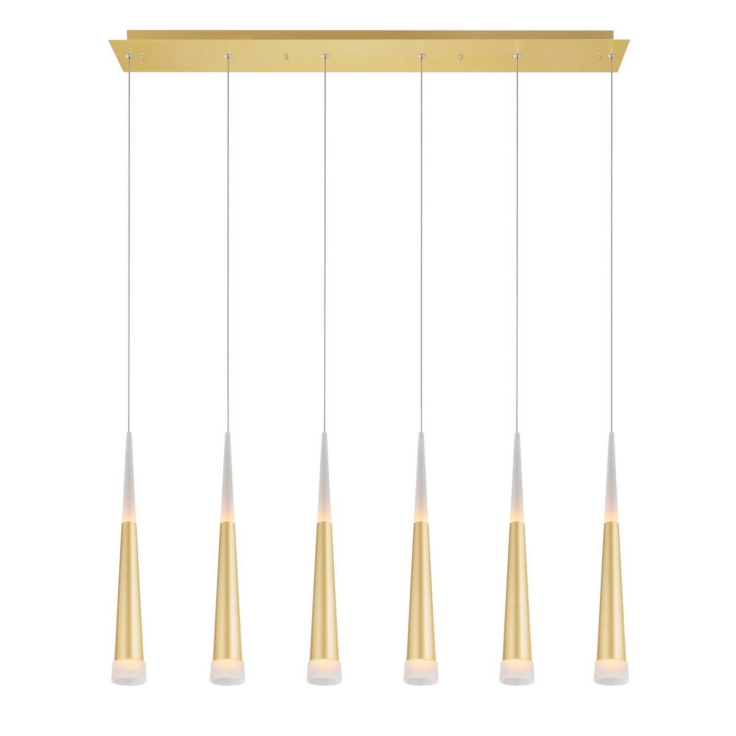 Satin Gold LED Pool Table Light from the Andes Collection