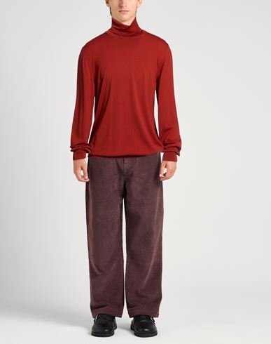 Man Turtleneck Rust Size 46 Virgin Wool, Polyamide