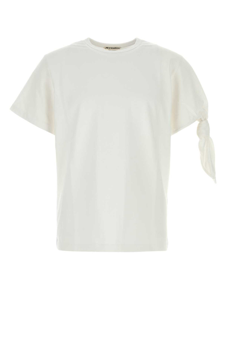 Knotted-sleeve T-shirt
