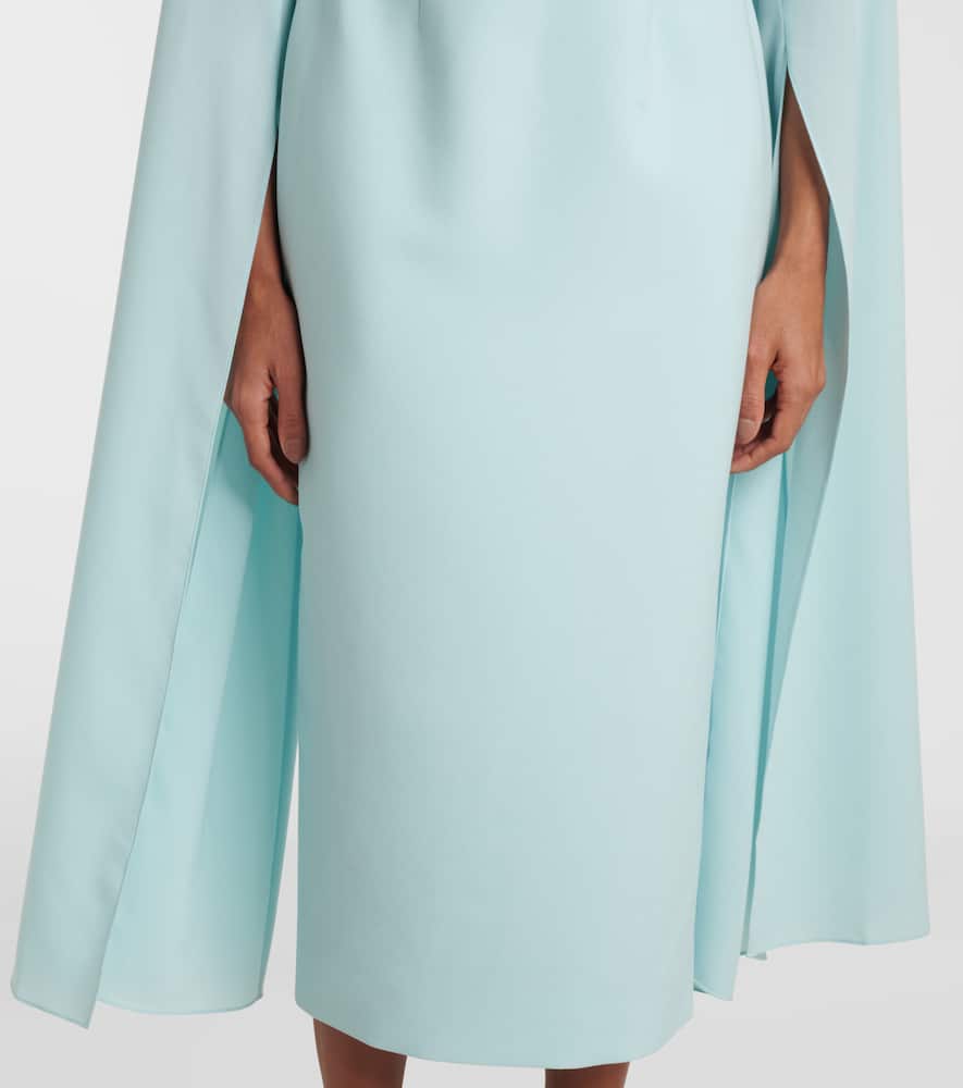 Nour draped crêpe midi dress