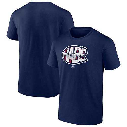 Men's Fanatics Navy Montreal Canadiens Ice Cluster T-Shirt