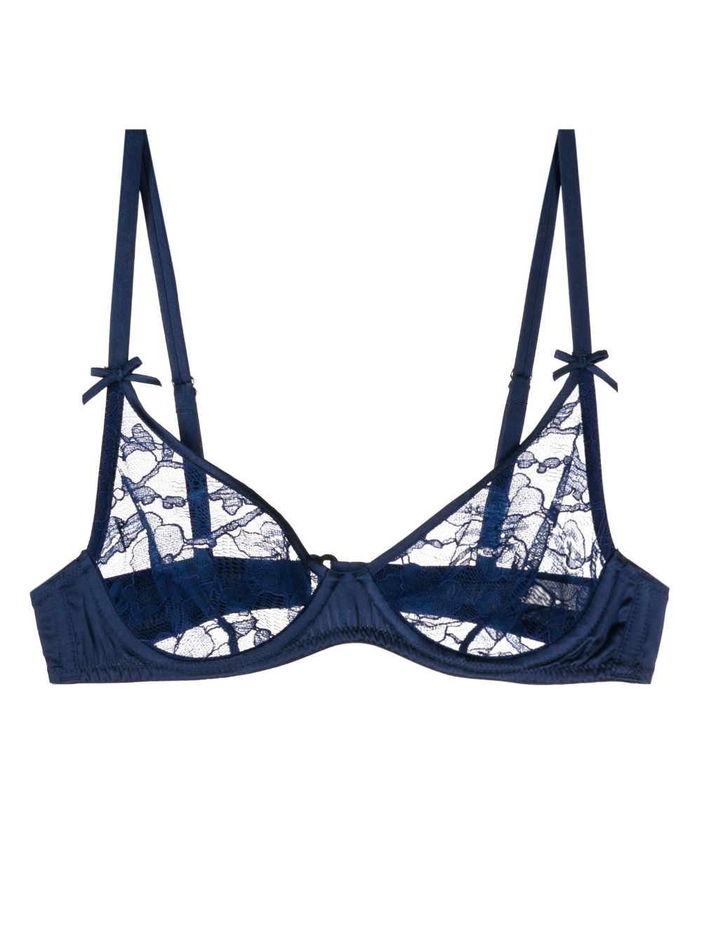 Magnolia lace demi bra - Blue
