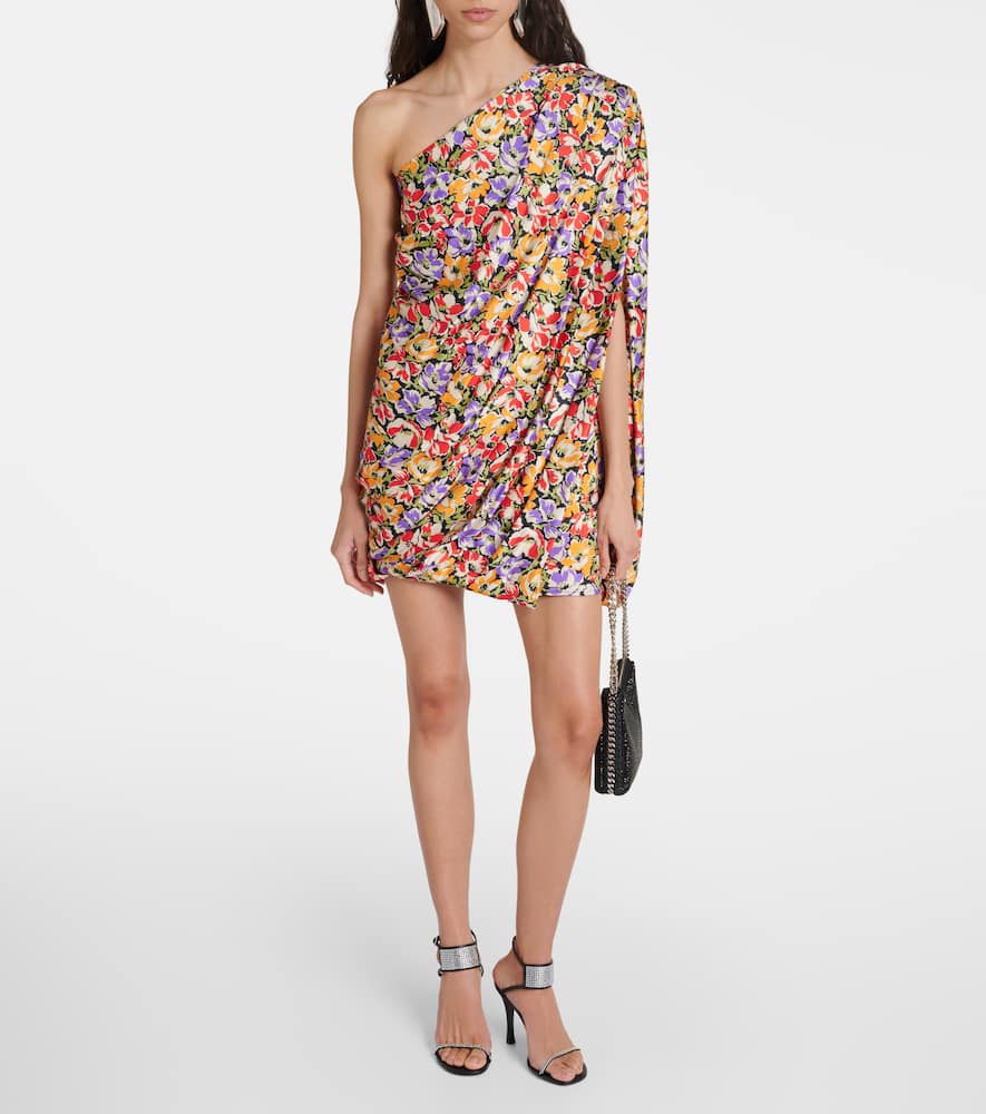Floral one-shoulder minidress