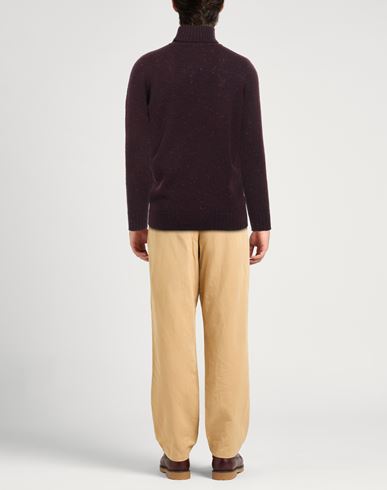 Man Turtleneck Plum Size 36 Virgin Wool, Cashmere, Polyamide